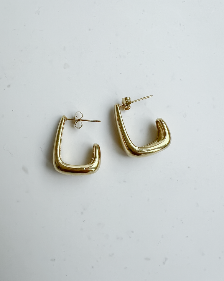 Triangle Earrings in Gold