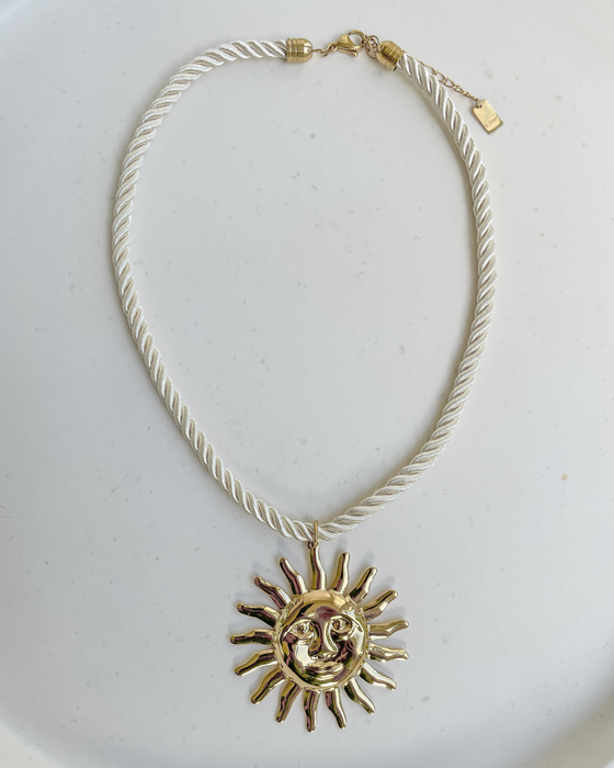 Sun Rope Necklace in Gold