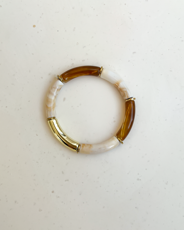 Resin Bangle Bracelet in Brown