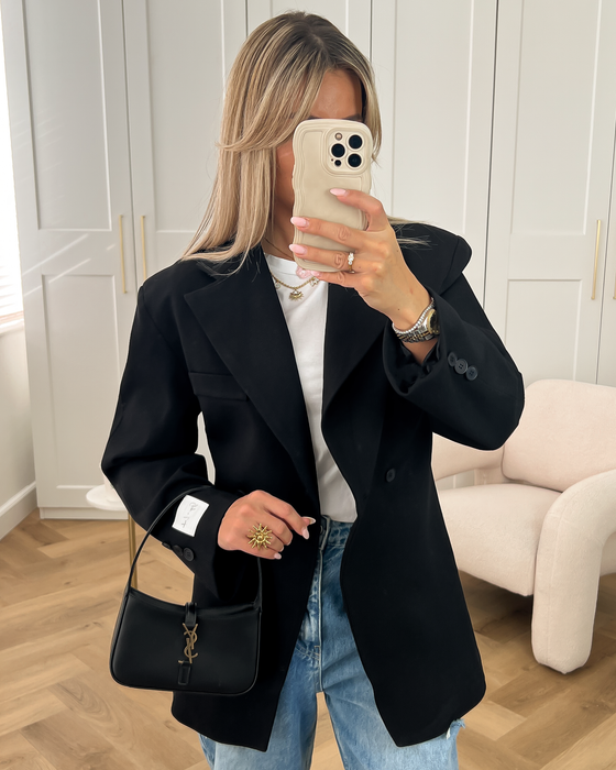 Gigi + Loulou - Cinched Blazer in Black