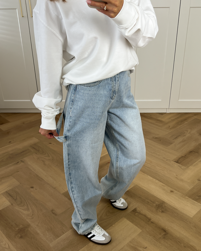 SALE - MAEVE Baggy Wide Leg Jeans in Ice Blue