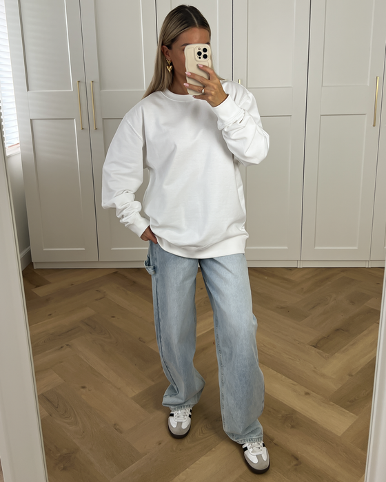 SALE - MAEVE Baggy Wide Leg Jeans in Ice Blue