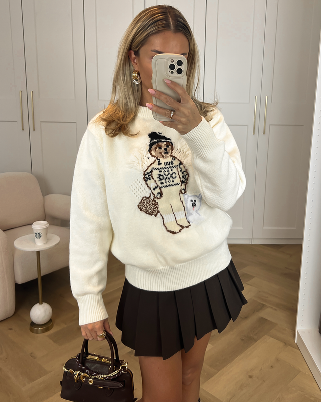 POLO - Bear Sweater in Off White