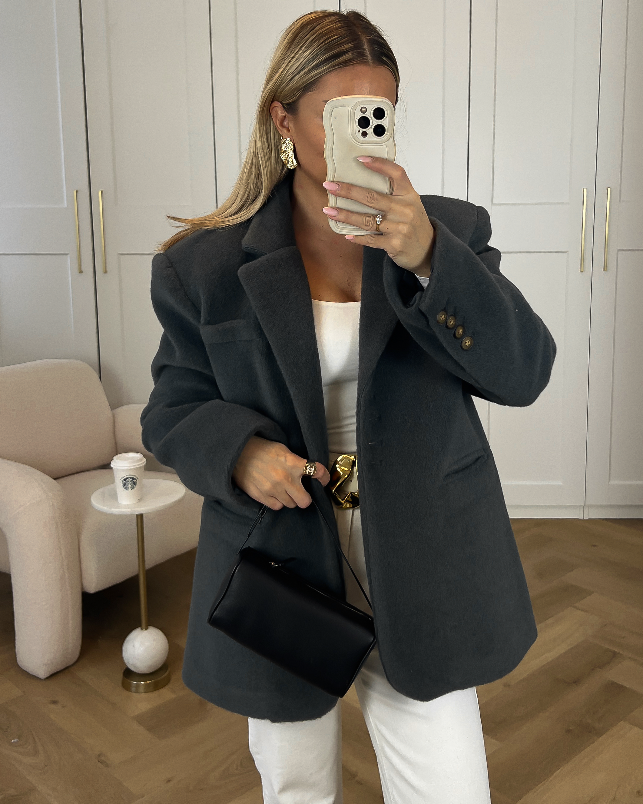 FAUVE - Oversized Blazer Jacket in Anthracite