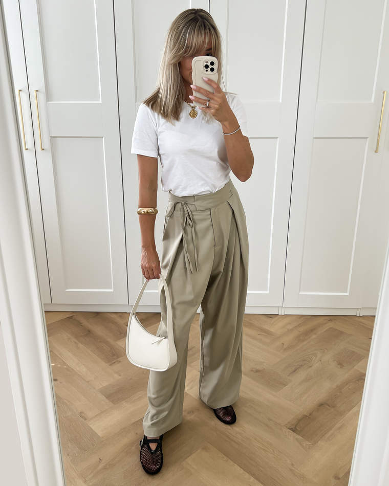 SALE - JAYDE Palazzo Pants in Taupe