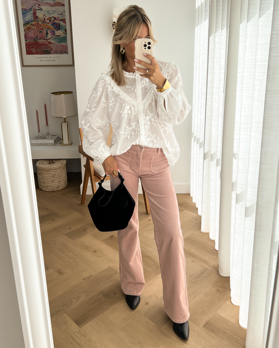 SALE - DEMI Corduroy Pantalon in Dusty Pink