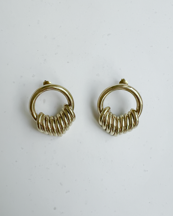 Wire Earrings in Gold