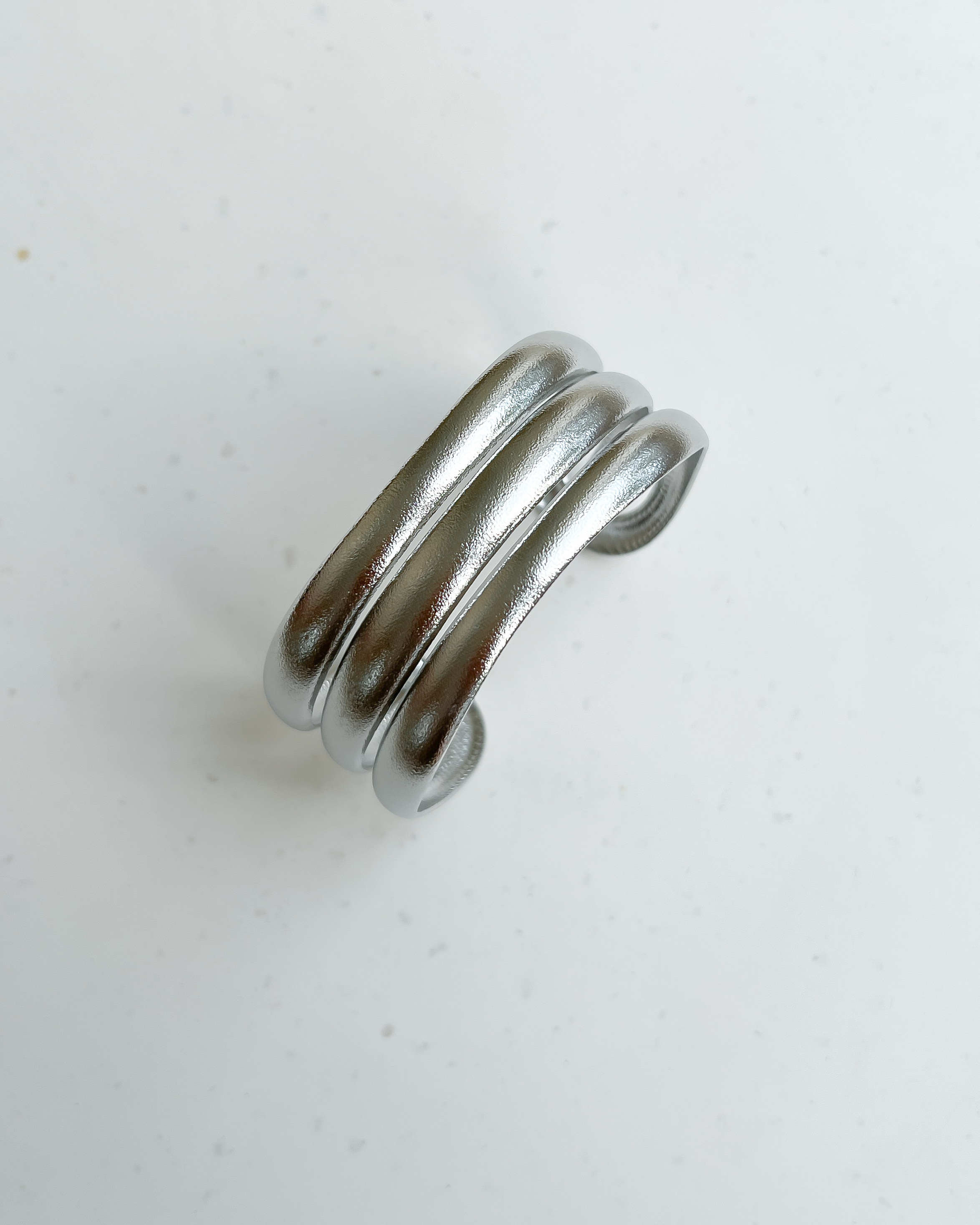 Triple Cuff Bracelet in Silver