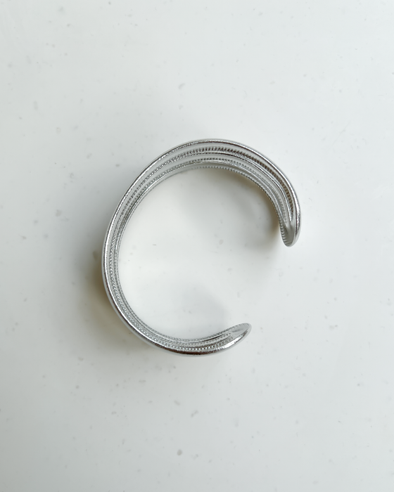 Triple Cuff Bracelet in Silver