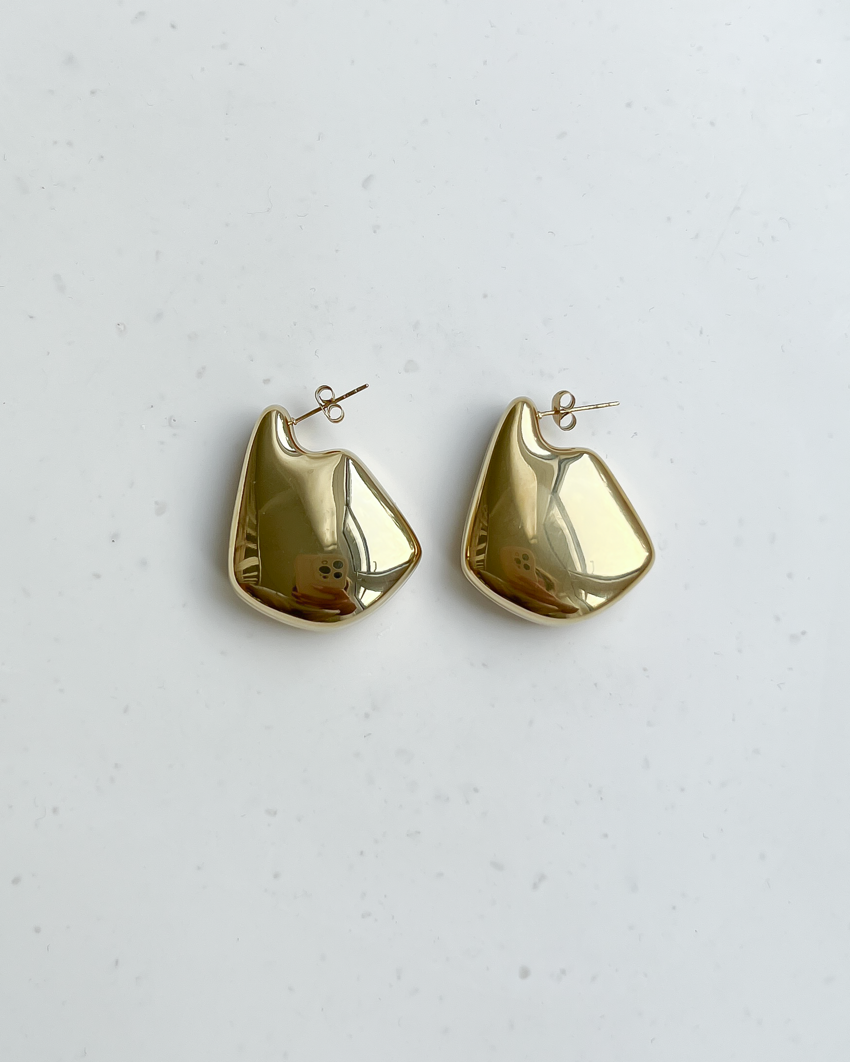 Pond Statement Earrings in Gold