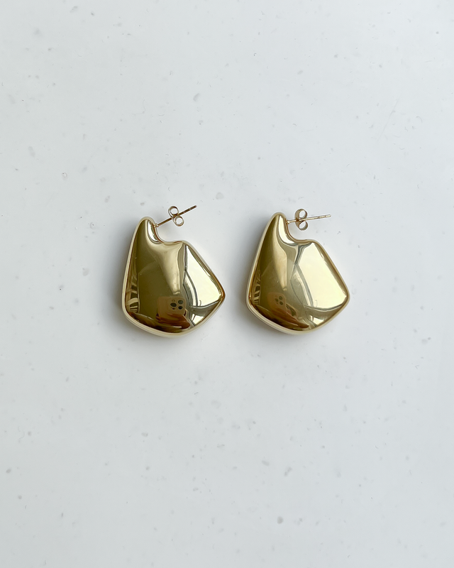 Pond Statement Earrings in Gold